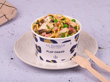 POULET CREME LARDONS ET CHAMPIGNONS