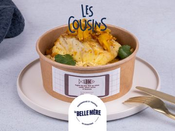 TAJINE DE LIEU NOIR AU CITRON CONFIT, OLIVES VERTES ET SEMOULE