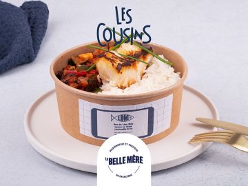 DOS DE LIEU NOIR, SAUCE AU THYM RATATOUILLE ET RIZ