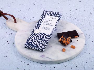 TABLETTE NOIR NOISETTES CARAMELISEES